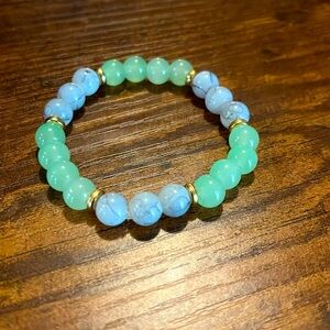Glass bead elastic bracelet